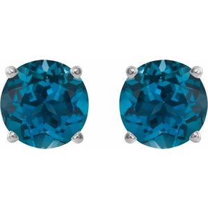Round 4-Prong Lightweight Stud Earrings