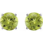 Round 4-Prong Lightweight Stud Earrings