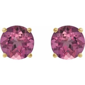 Round 4-Prong Lightweight Stud Earrings