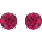 Round 4-Prong Lightweight Stud Earrings