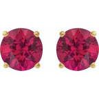 Round 4-Prong Lightweight Stud Earrings