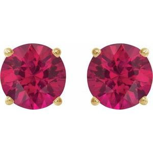 Round 4-Prong Lightweight Stud Earrings