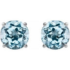 Round 4-Prong Lightweight Stud Earrings