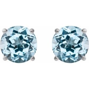Round 4-Prong Lightweight Stud Earrings