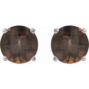 Round 4-Prong Lightweight Stud Earrings
