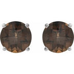Round 4-Prong Lightweight Stud Earrings