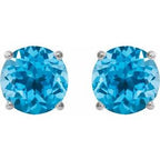 Round 4-Prong Lightweight Stud Earrings