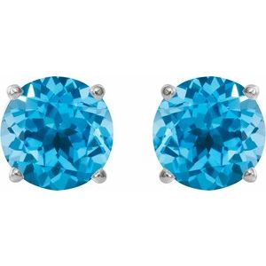 Round 4-Prong Lightweight Stud Earrings