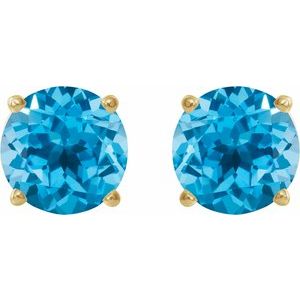 Round 4-Prong Lightweight Stud Earrings