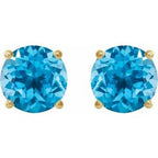 Round 4-Prong Lightweight Stud Earrings