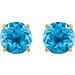 Round 4-Prong Lightweight Stud Earrings