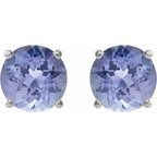 Round 4-Prong Lightweight Stud Earrings