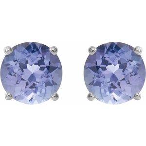 Round 4-Prong Lightweight Stud Earrings