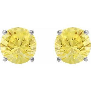 Round 4-Prong Lightweight Stud Earrings