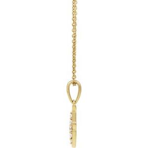 Accented Initial Necklace or Pendant
