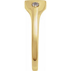 Engravable Accented Signet Ring