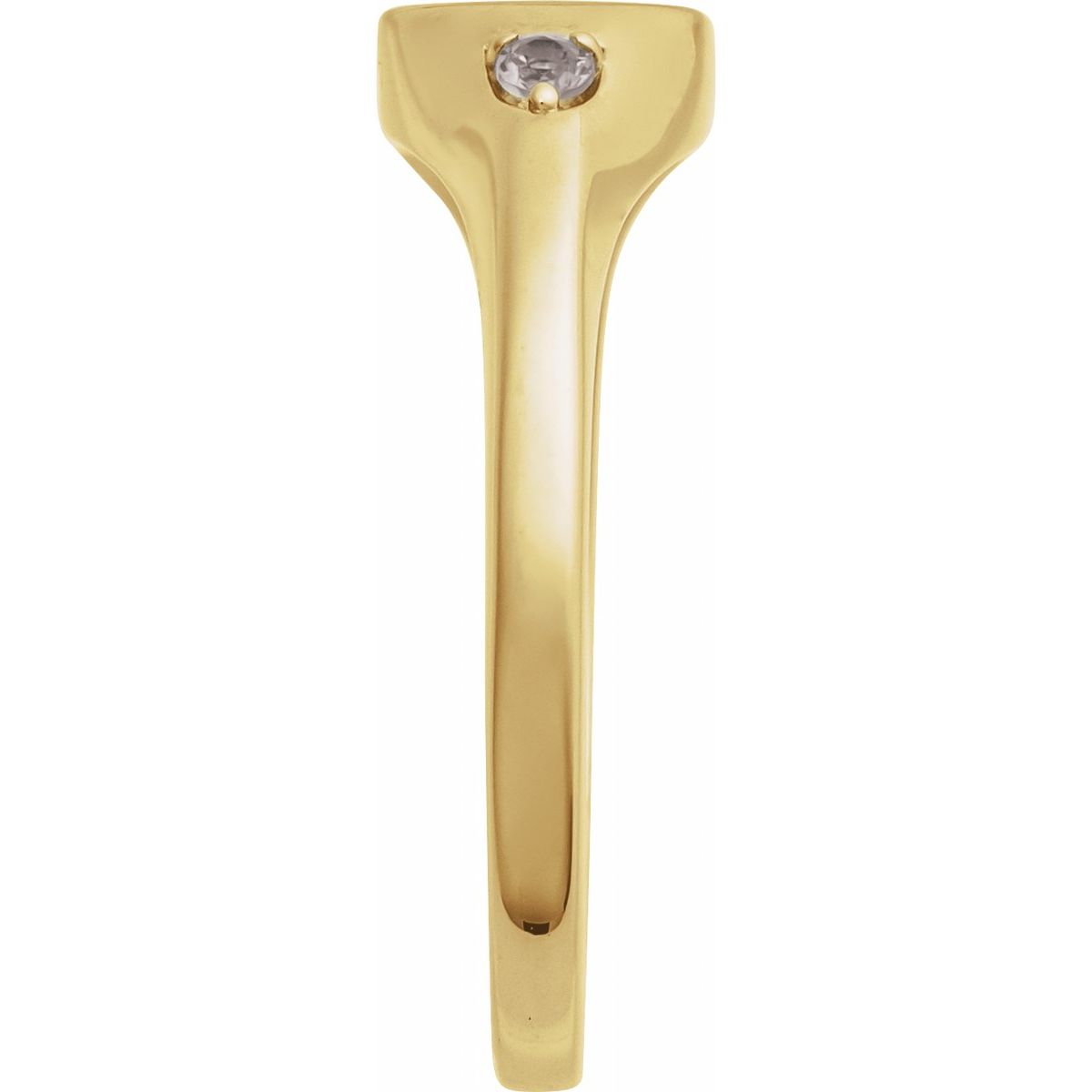 Engravable Accented Signet Ring