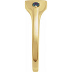 Engravable Accented Signet Ring