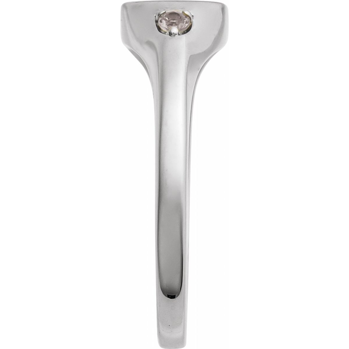 Engravable Accented Signet Ring