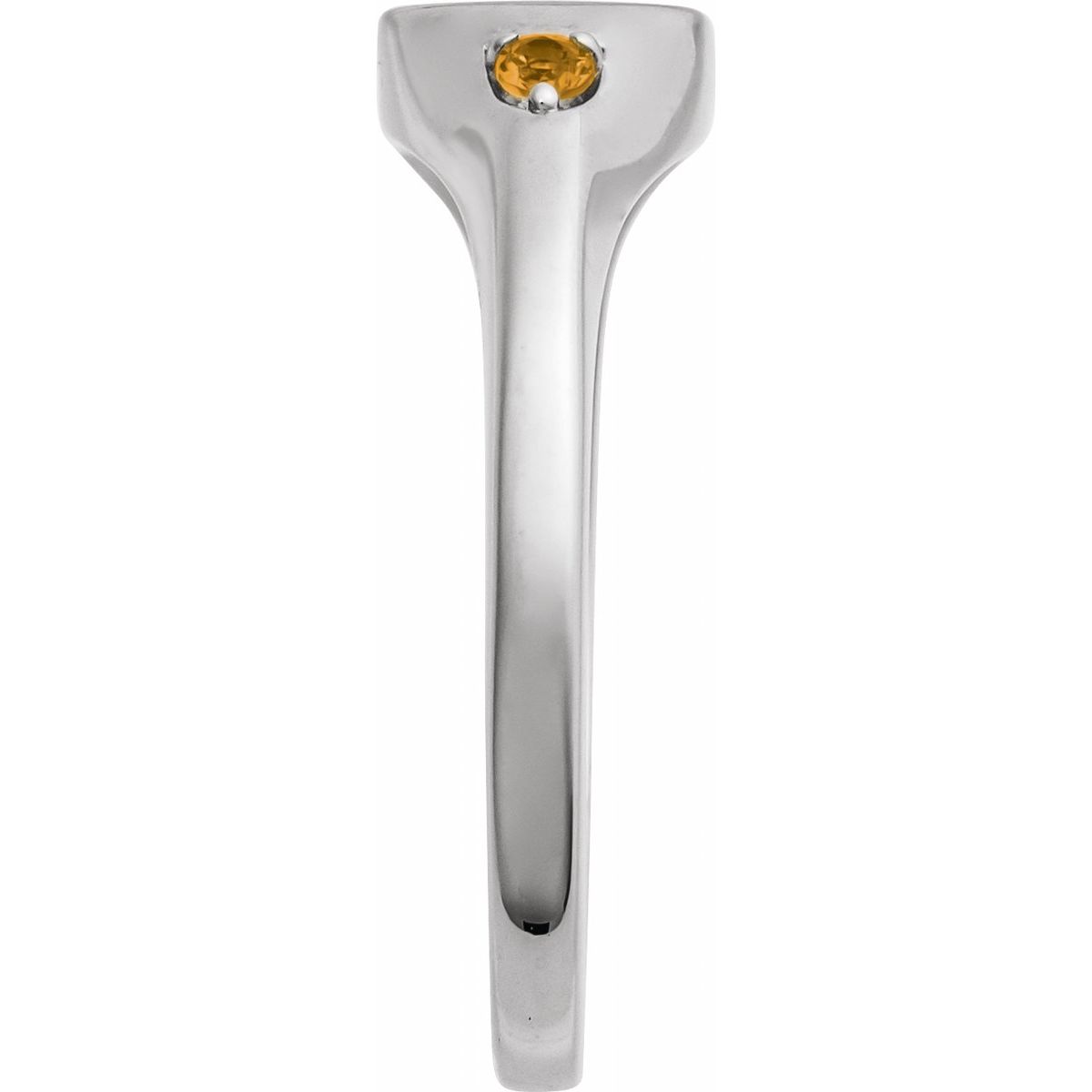 Engravable Accented Signet Ring