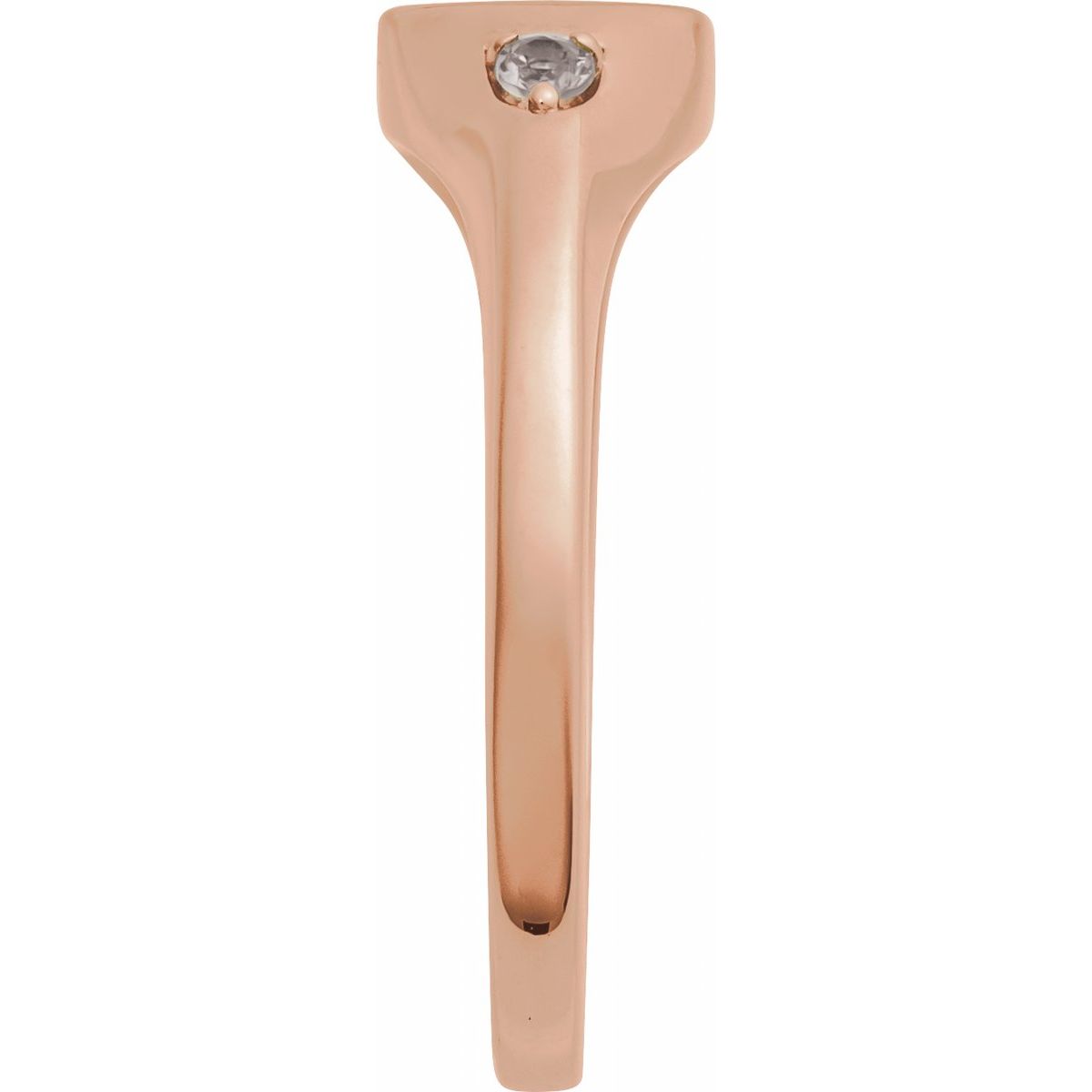 Engravable Accented Signet Ring