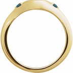 Engravable Accented Signet Ring