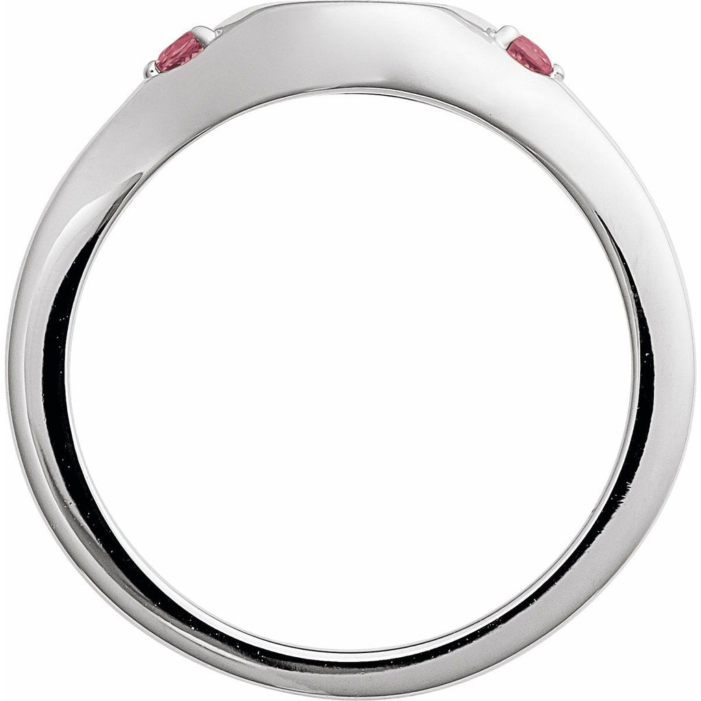 Engravable Accented Signet Ring