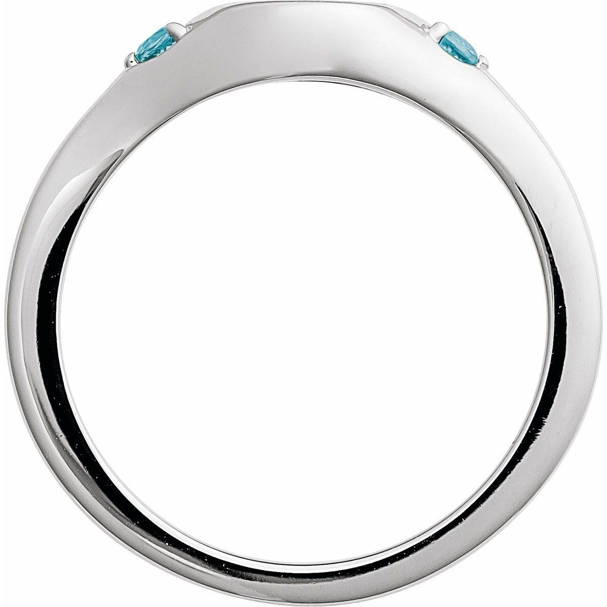 Engravable Accented Signet Ring