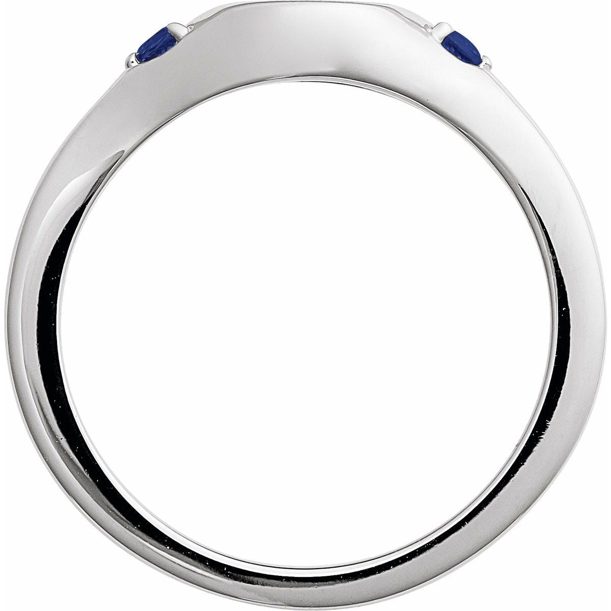 Engravable Accented Signet Ring