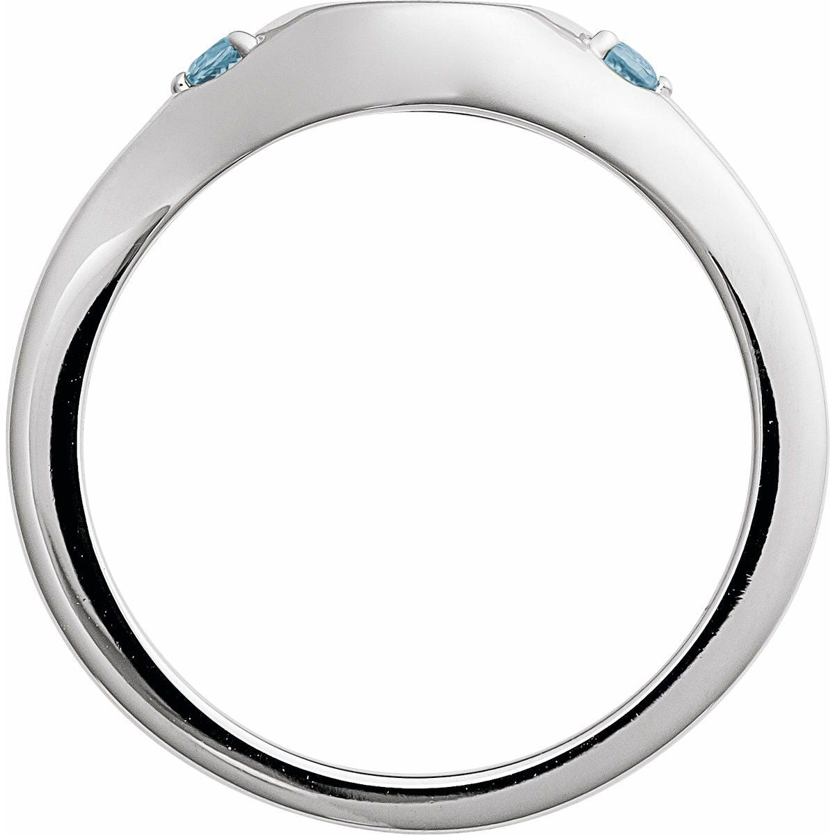 Engravable Accented Signet Ring