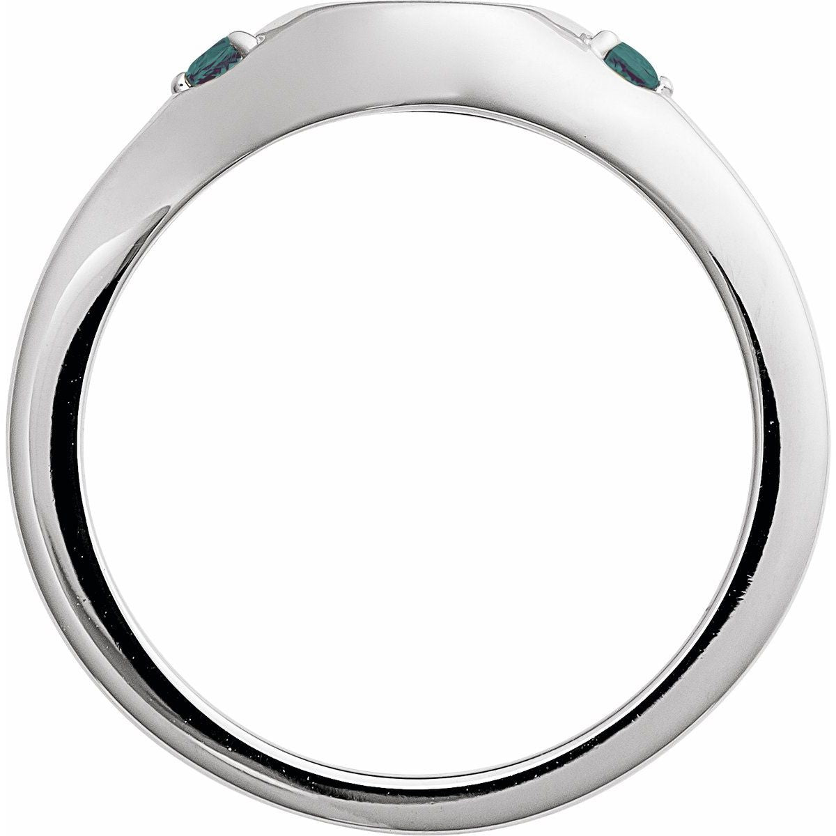 Engravable Accented Signet Ring