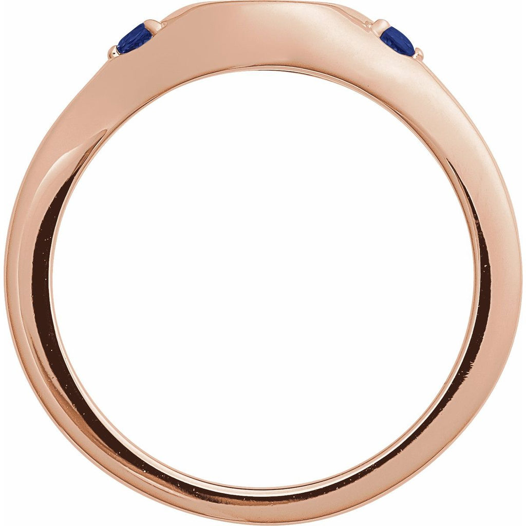 Engravable Accented Signet Ring