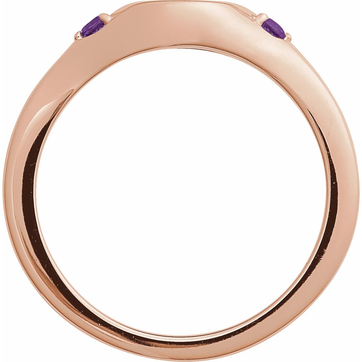 Engravable Accented Signet Ring