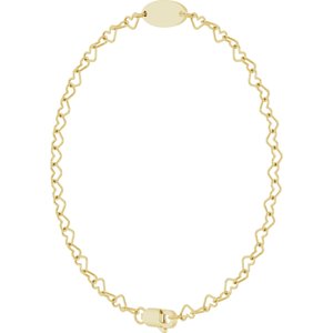 Engravable Heart Link Bracelet