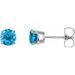 Round 4-Prong Lightweight Stud Earrings