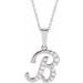 Accented Initial Necklace or Pendant