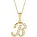 Accented Initial Necklace or Pendant
