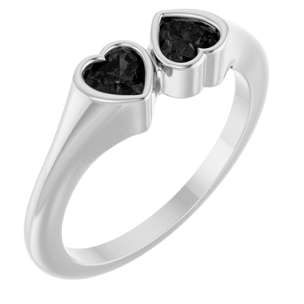 Two-Stone Heart Ring