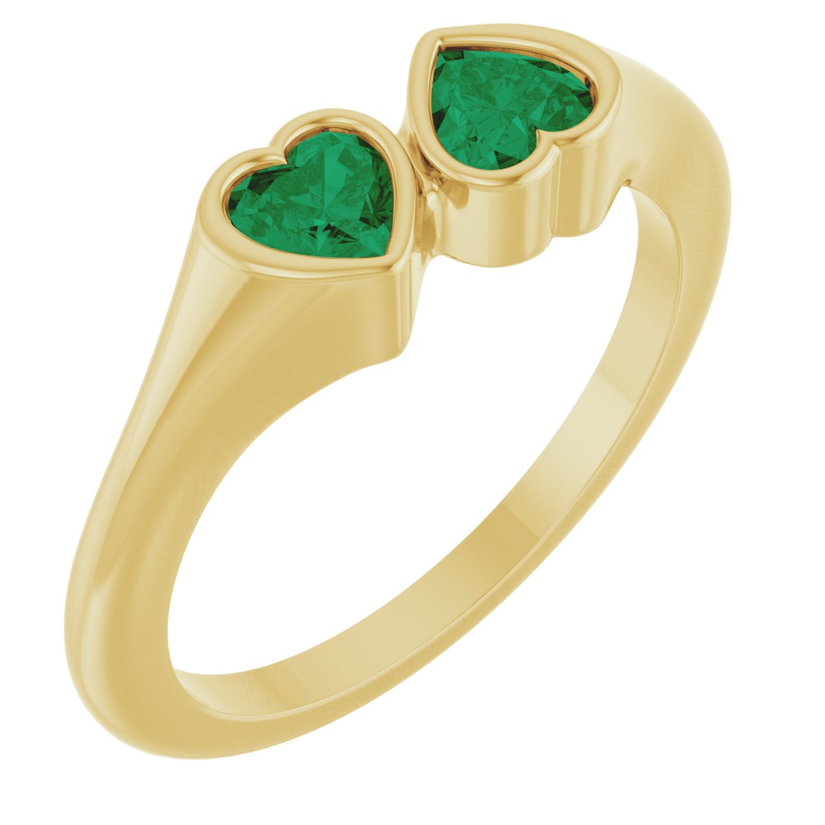 Two-Stone Heart Ring