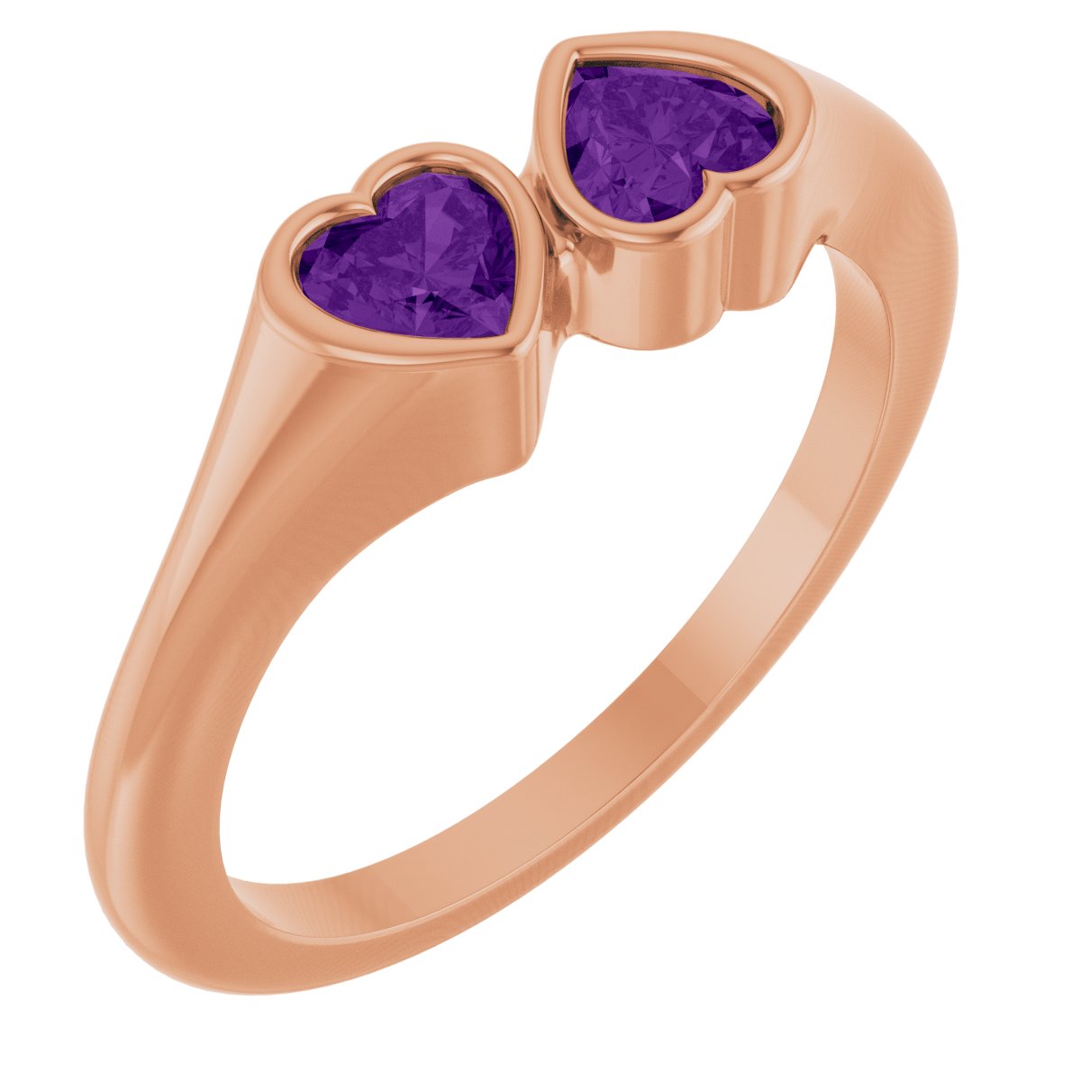 Two-Stone Heart Ring
