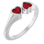 Two-Stone Heart Ring
