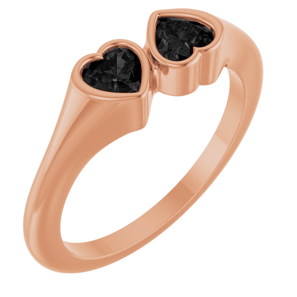 Two-Stone Heart Ring