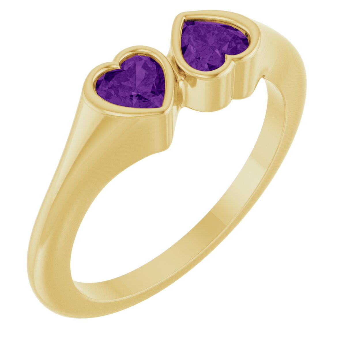 Two-Stone Heart Ring