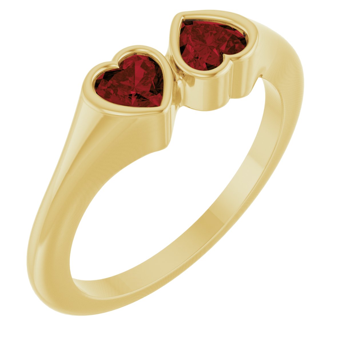 Two-Stone Heart Ring