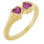 Two-Stone Heart Ring