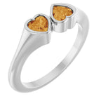 Two-Stone Heart Ring
