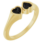Two-Stone Heart Ring