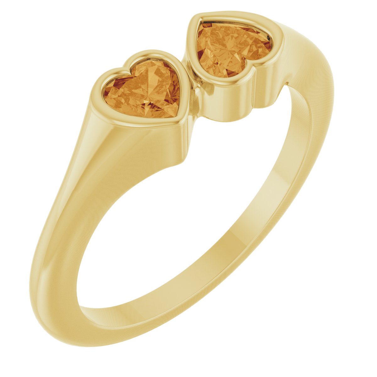 Two-Stone Heart Ring