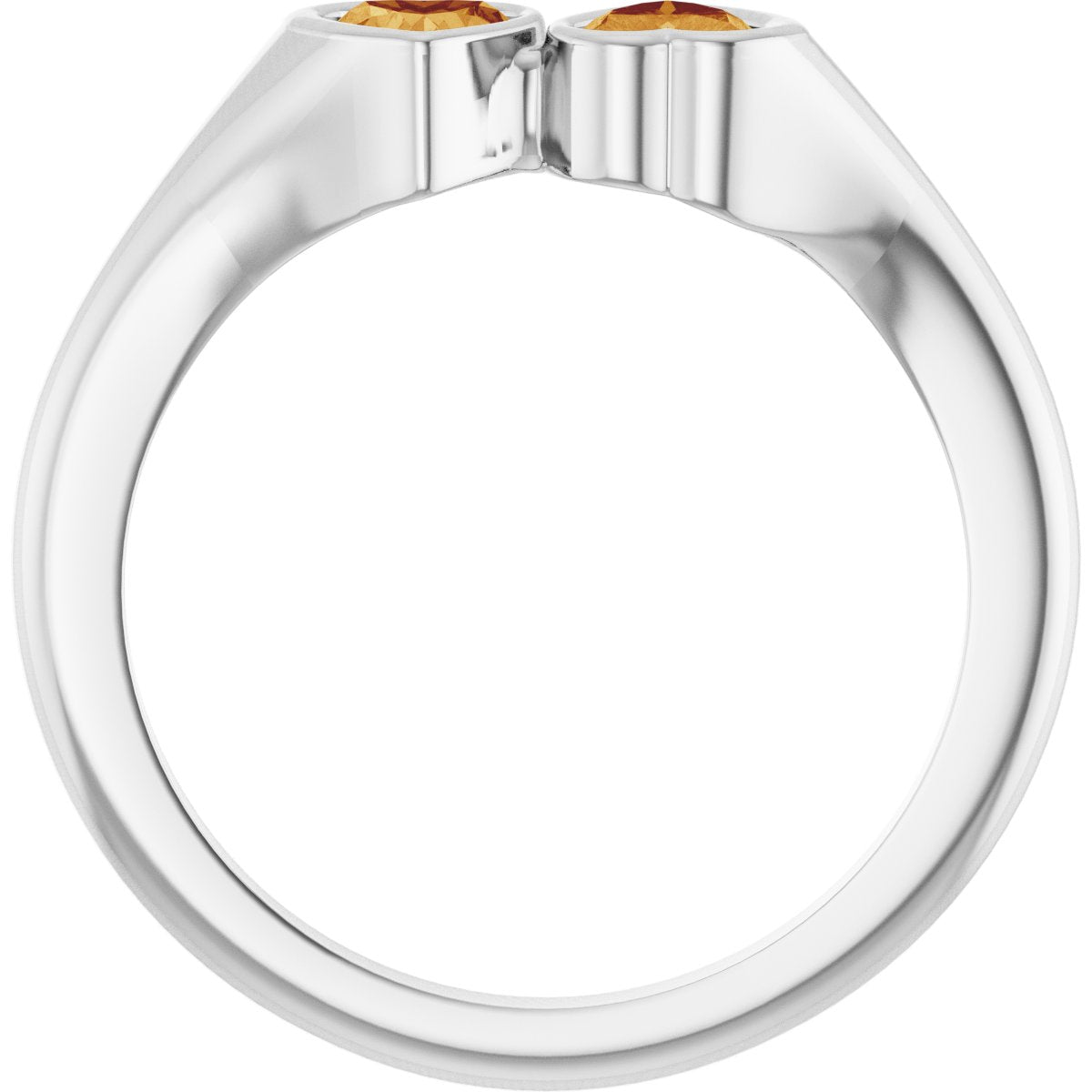 Two-Stone Heart Ring