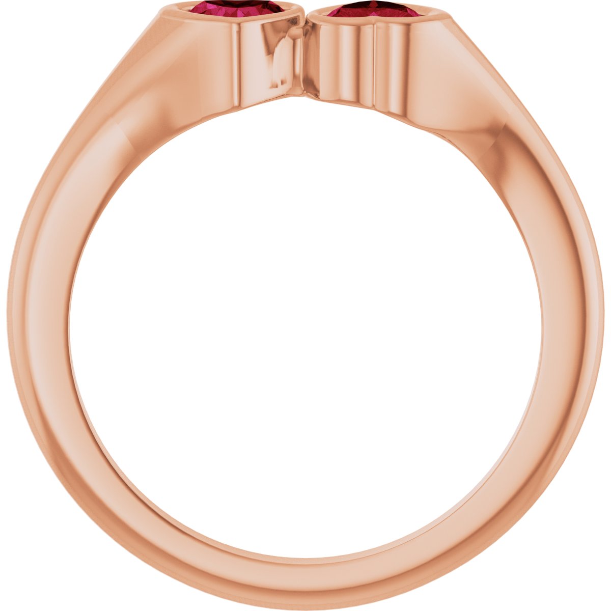 Two-Stone Heart Ring